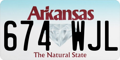 AR license plate 674WJL