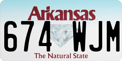 AR license plate 674WJM