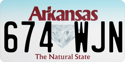 AR license plate 674WJN