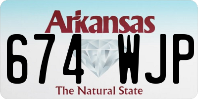 AR license plate 674WJP
