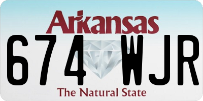 AR license plate 674WJR