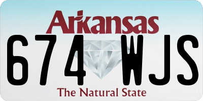 AR license plate 674WJS