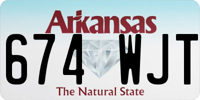 AR license plate 674WJT