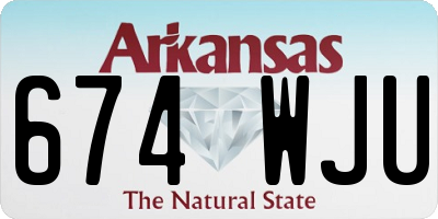 AR license plate 674WJU