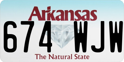 AR license plate 674WJW