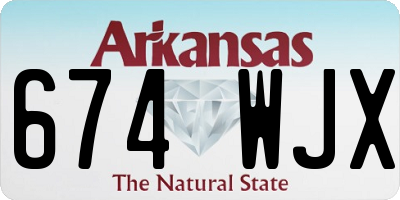 AR license plate 674WJX