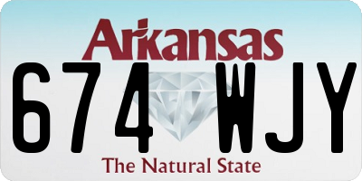 AR license plate 674WJY