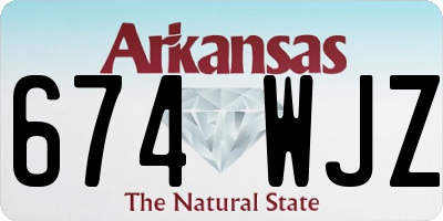 AR license plate 674WJZ