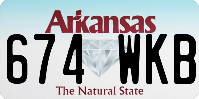 AR license plate 674WKB