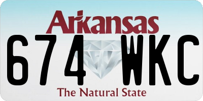 AR license plate 674WKC