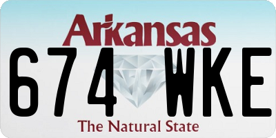 AR license plate 674WKE