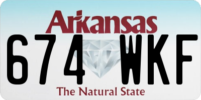 AR license plate 674WKF