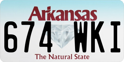 AR license plate 674WKI