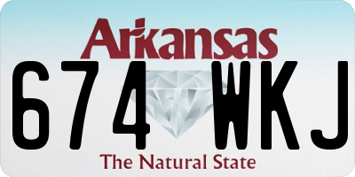 AR license plate 674WKJ