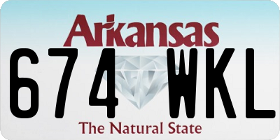AR license plate 674WKL