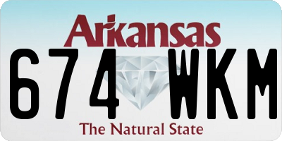 AR license plate 674WKM