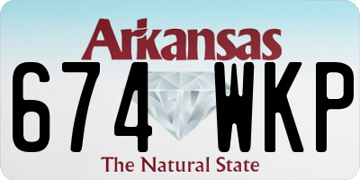 AR license plate 674WKP
