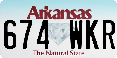 AR license plate 674WKR