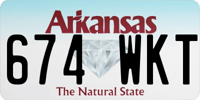 AR license plate 674WKT