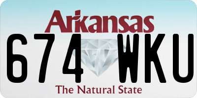 AR license plate 674WKU