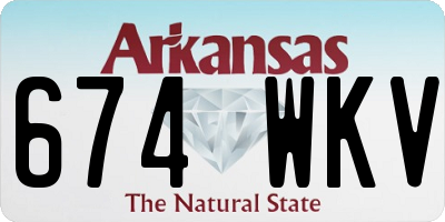 AR license plate 674WKV