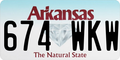 AR license plate 674WKW