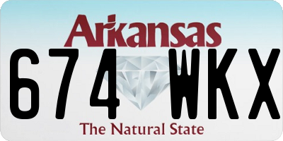 AR license plate 674WKX