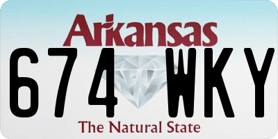 AR license plate 674WKY