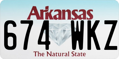 AR license plate 674WKZ