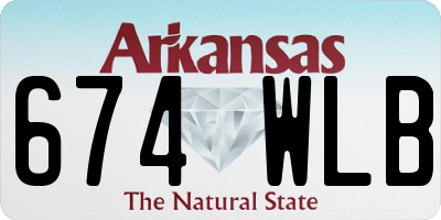 AR license plate 674WLB