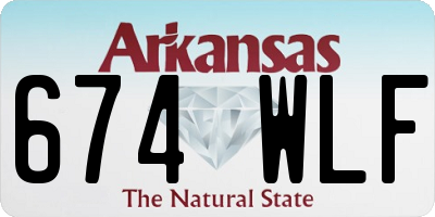 AR license plate 674WLF