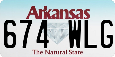 AR license plate 674WLG