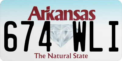 AR license plate 674WLI