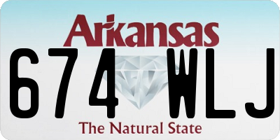 AR license plate 674WLJ