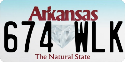 AR license plate 674WLK