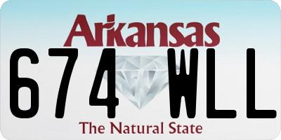 AR license plate 674WLL