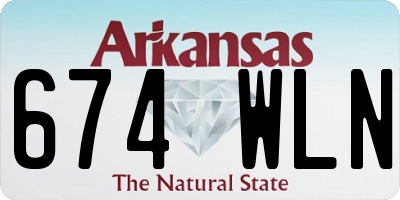 AR license plate 674WLN