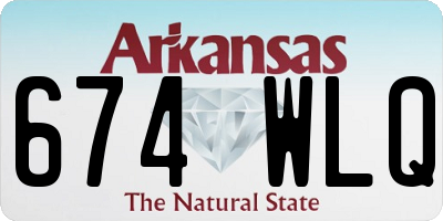 AR license plate 674WLQ