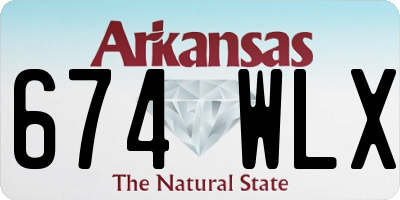 AR license plate 674WLX