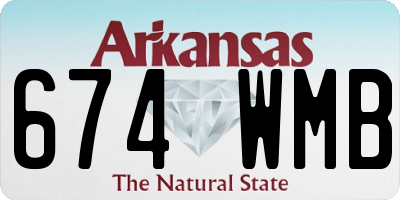 AR license plate 674WMB