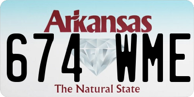AR license plate 674WME