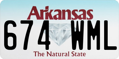 AR license plate 674WML