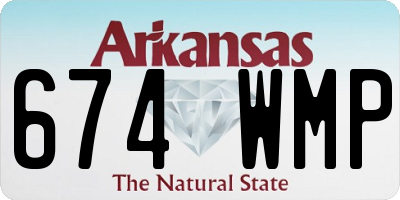 AR license plate 674WMP