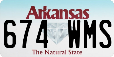 AR license plate 674WMS