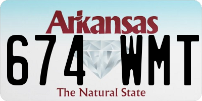 AR license plate 674WMT