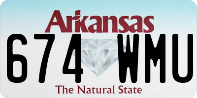 AR license plate 674WMU