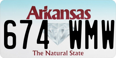 AR license plate 674WMW