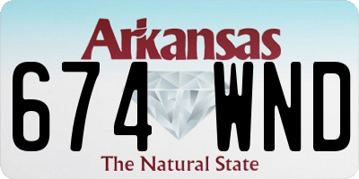 AR license plate 674WND