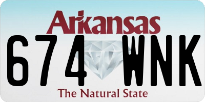 AR license plate 674WNK