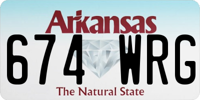 AR license plate 674WRG